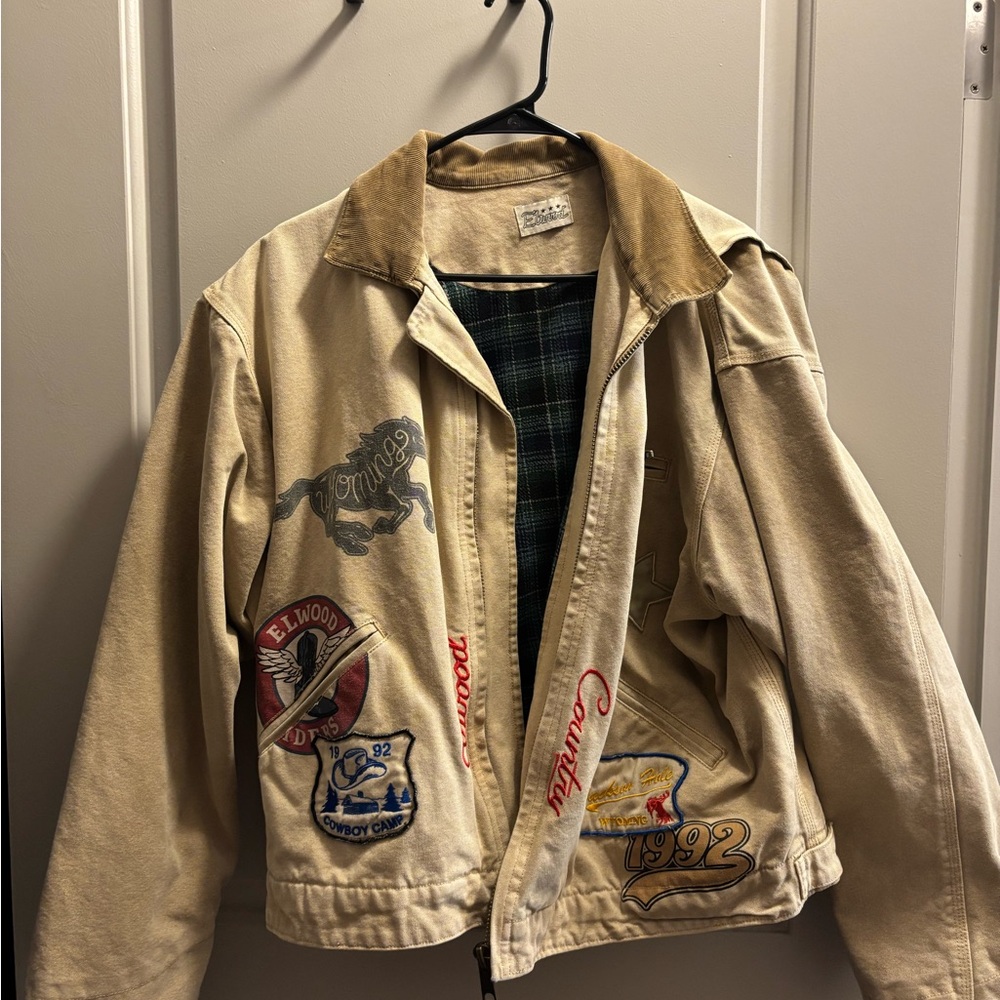 Vintage Beige Embroidered Elwood Jacket